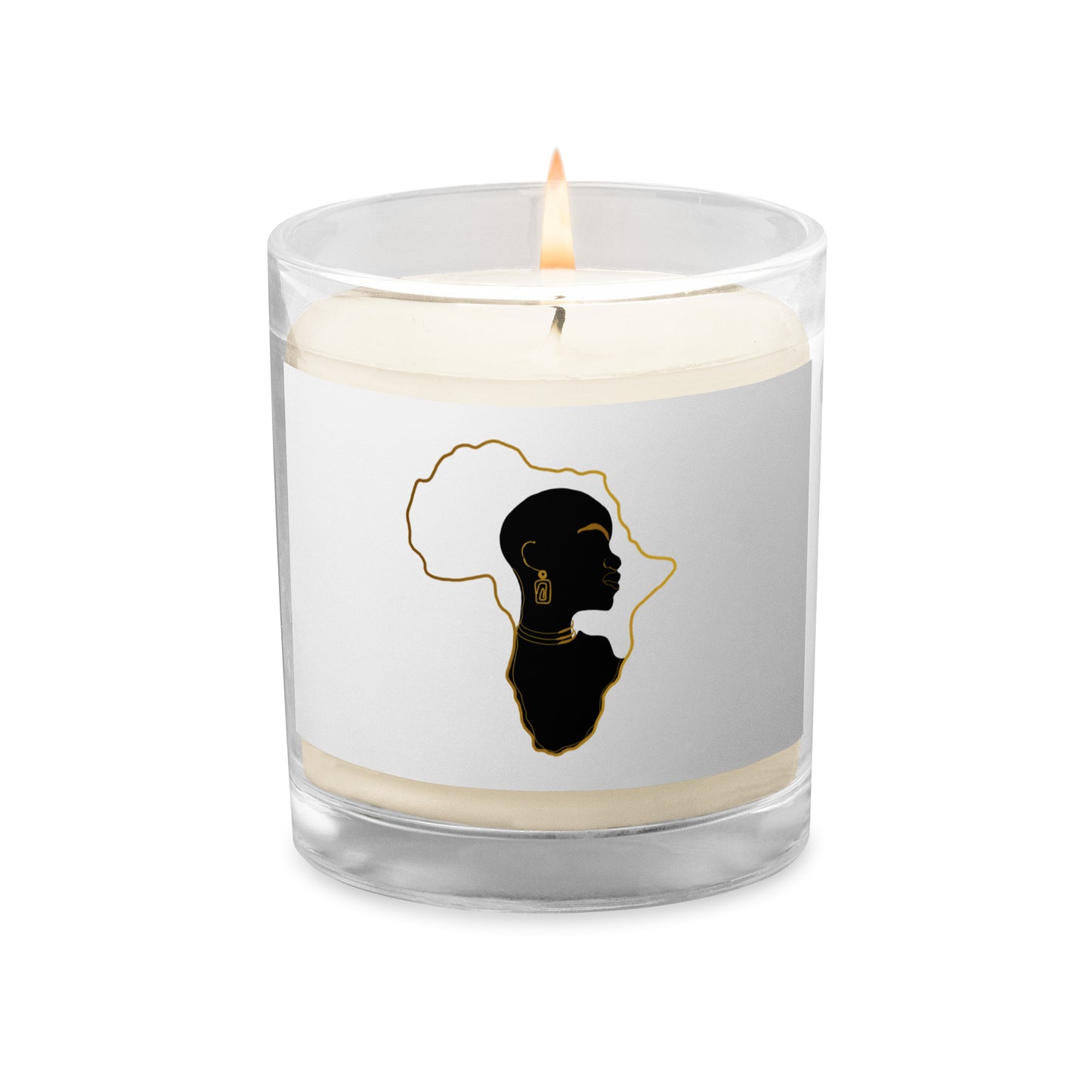 Glass jar soy wax candle