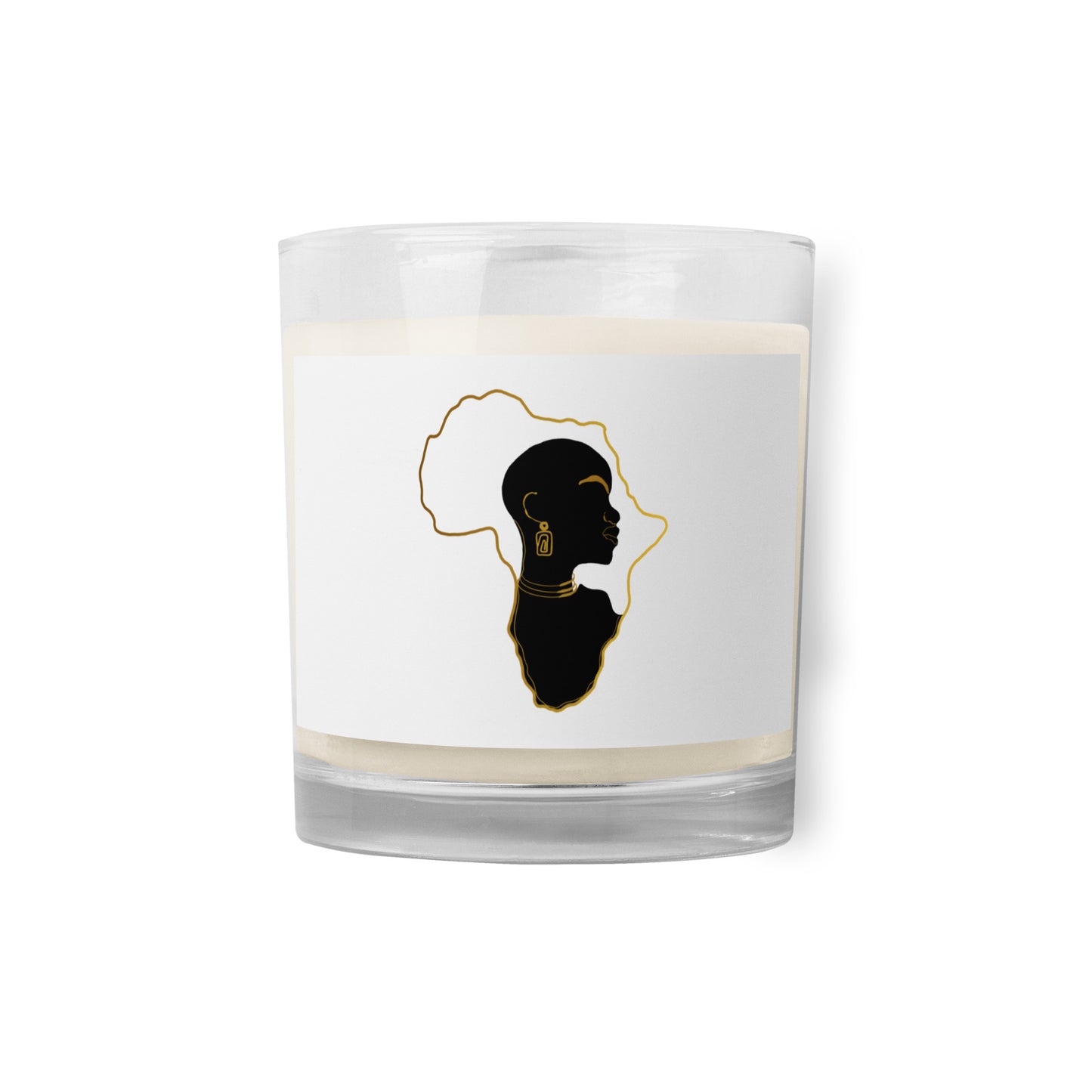 Glass jar soy wax candle