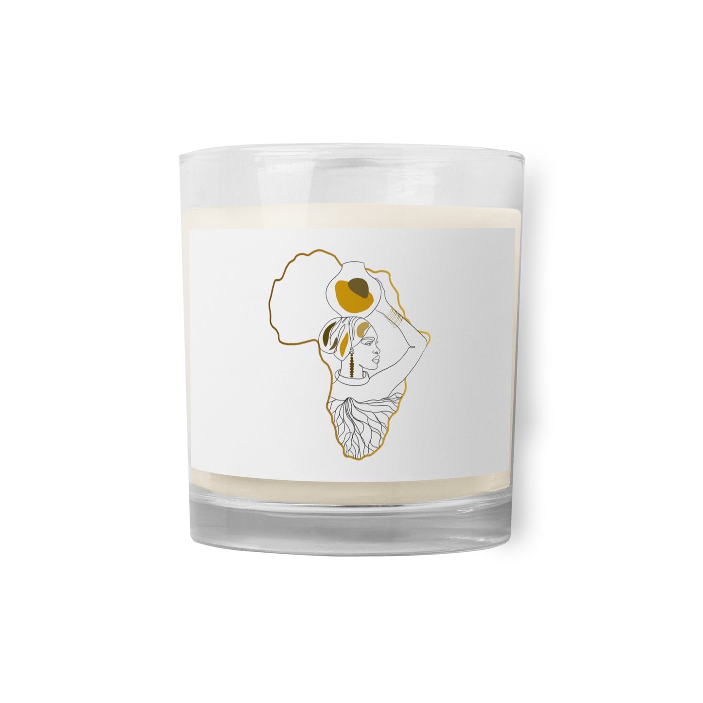 Glass jar soy wax candle