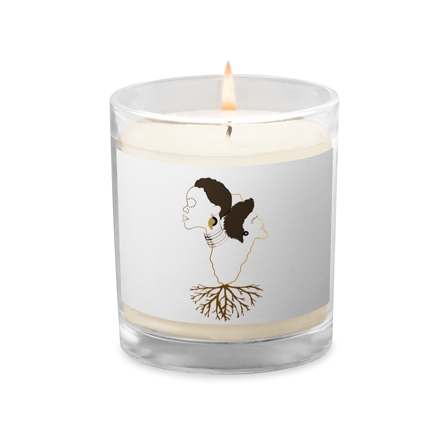 Glass jar soy wax candle