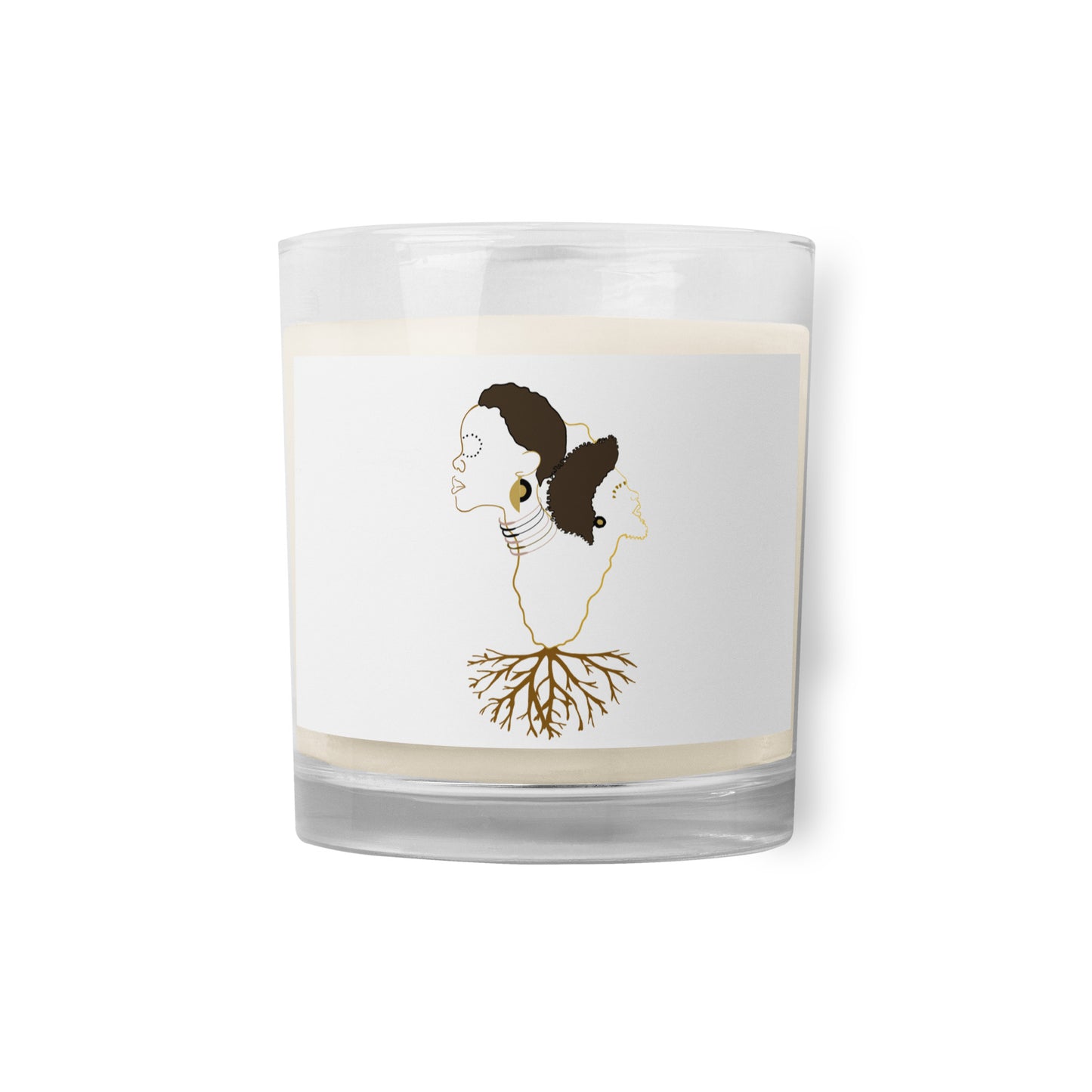 Glass jar soy wax candle