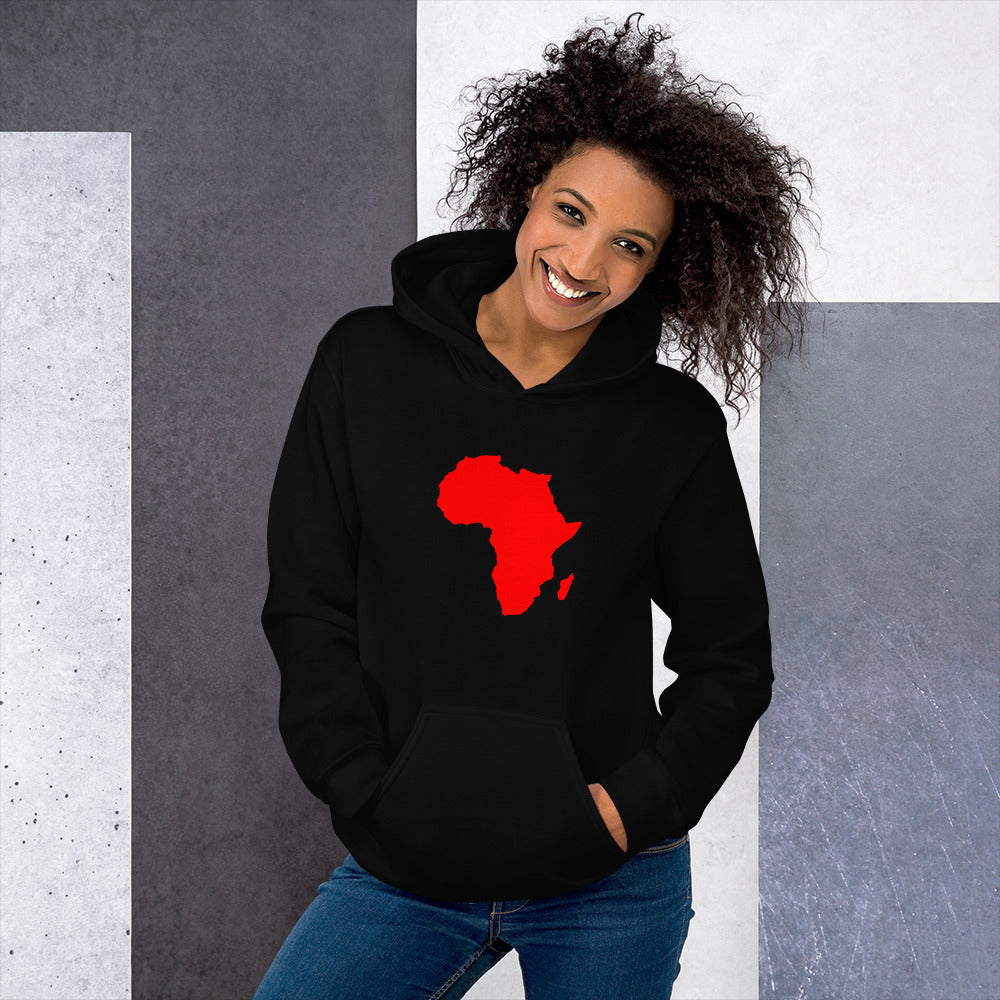 Red African MapUnisex Hoodie