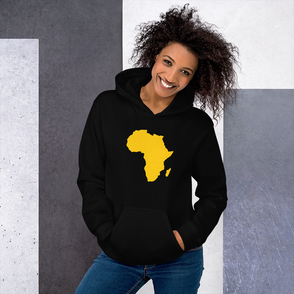 Yellow African Map Unisex Hoodie