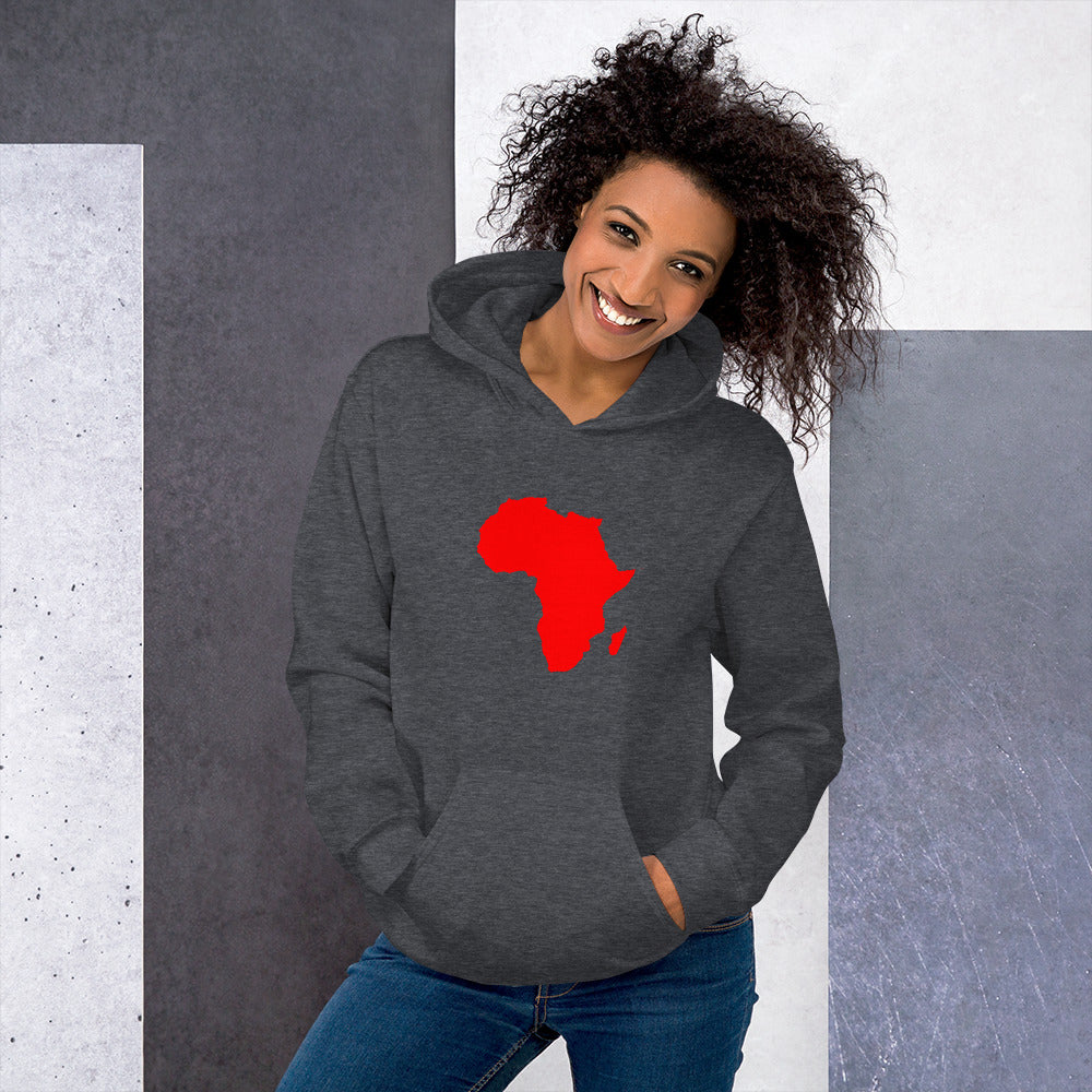 Red African MapUnisex Hoodie