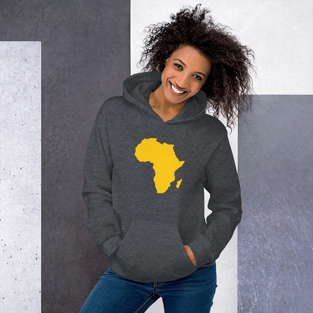 Yellow African Map Unisex Hoodie