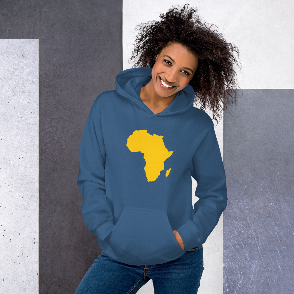 Yellow African Map Unisex Hoodie