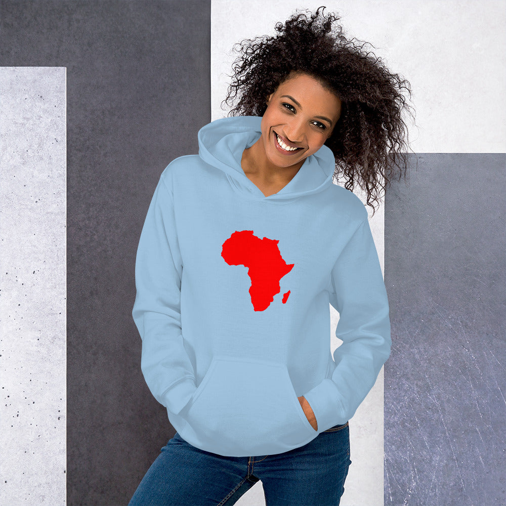 Red African MapUnisex Hoodie
