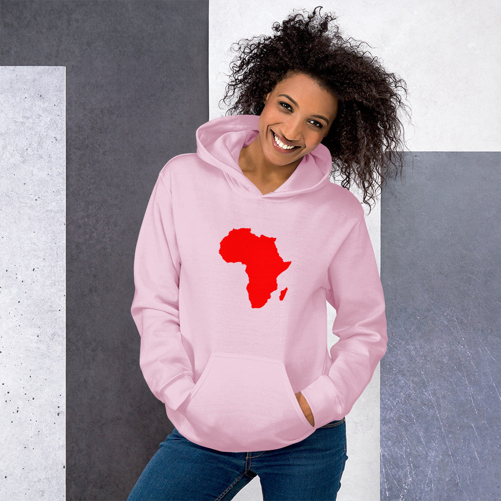 Red African MapUnisex Hoodie