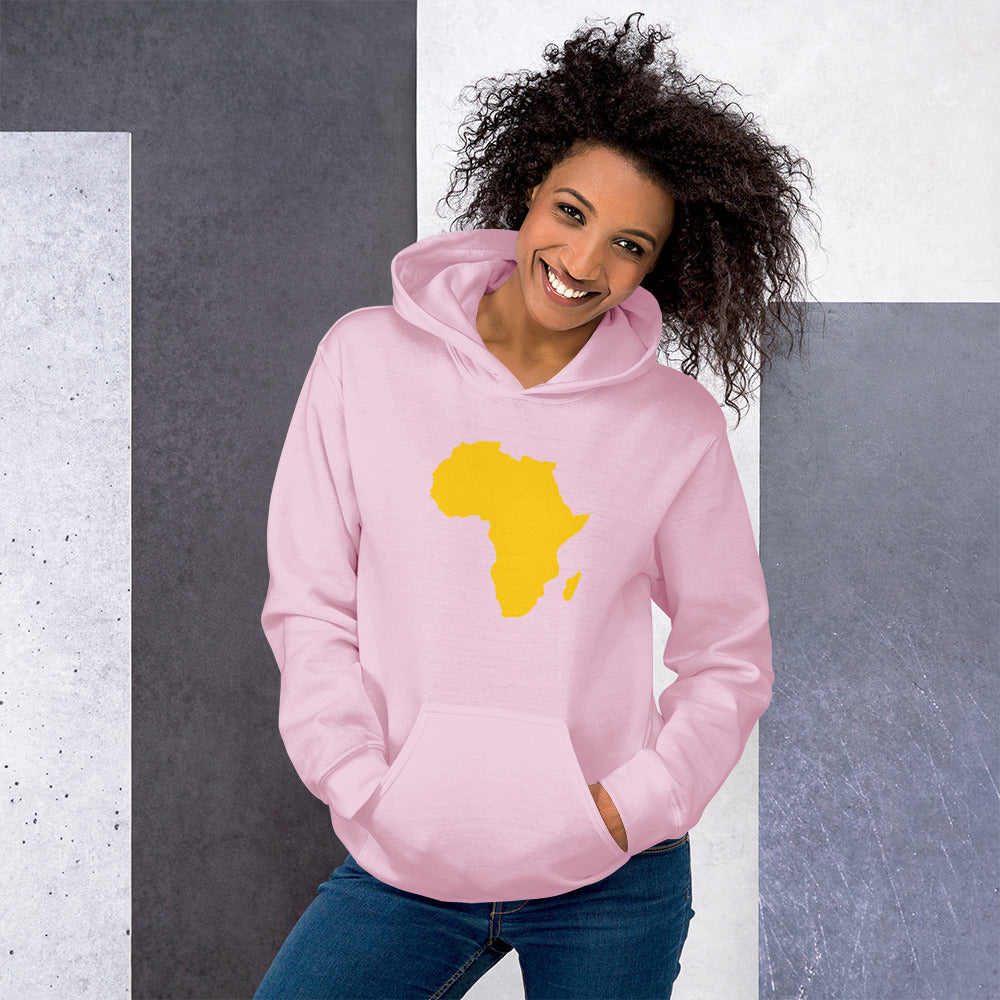 Yellow African Map Unisex Hoodie