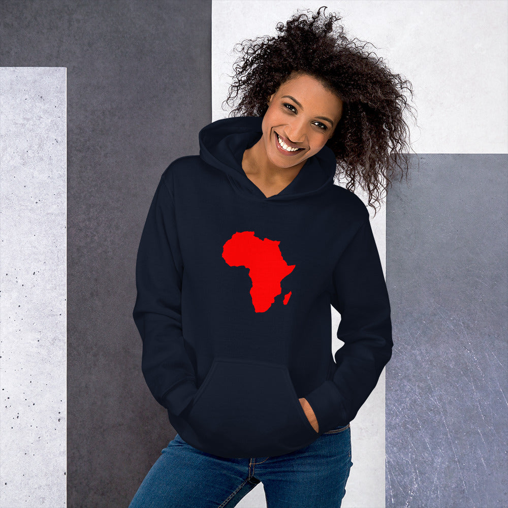 Red African MapUnisex Hoodie