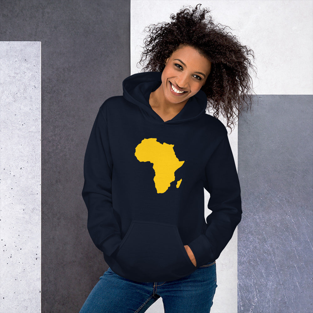 Yellow African Map Unisex Hoodie