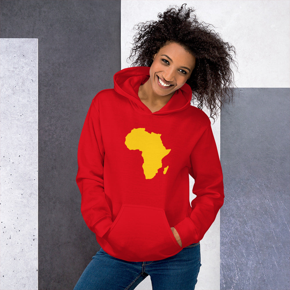 Yellow African Map Unisex Hoodie