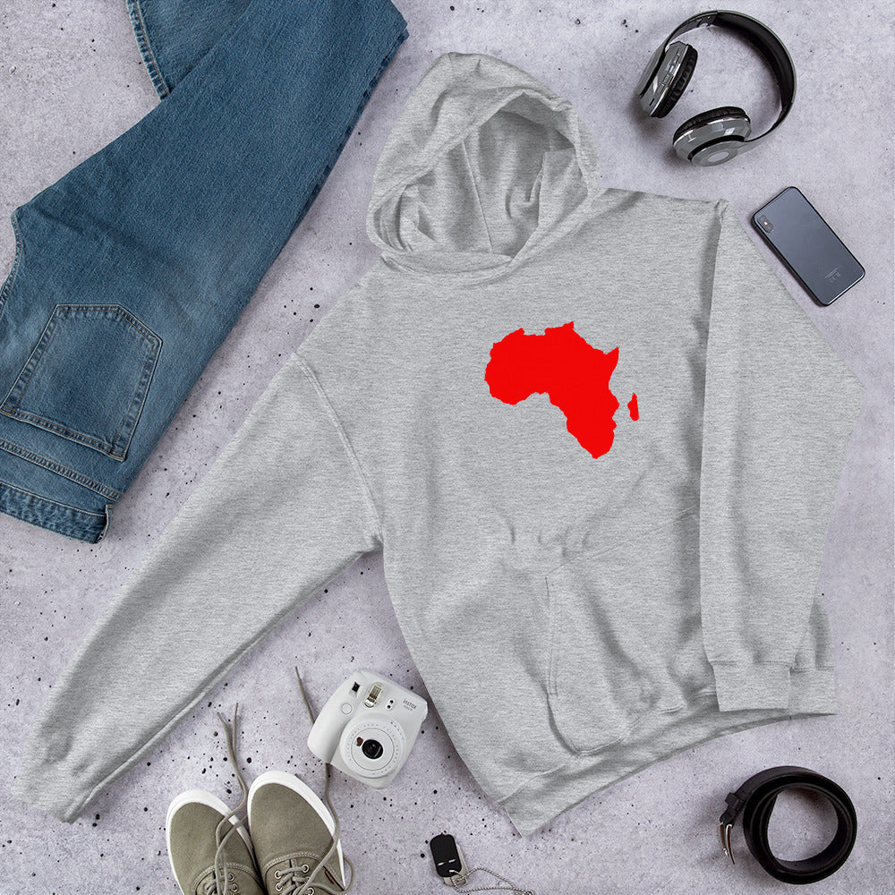 Red African MapUnisex Hoodie