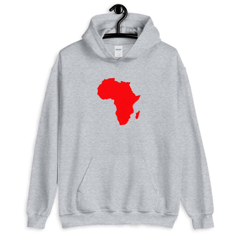 Red African MapUnisex Hoodie