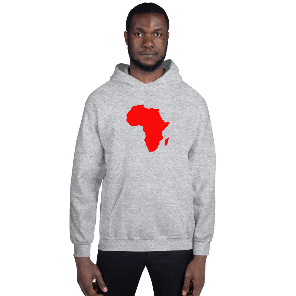 Red African MapUnisex Hoodie