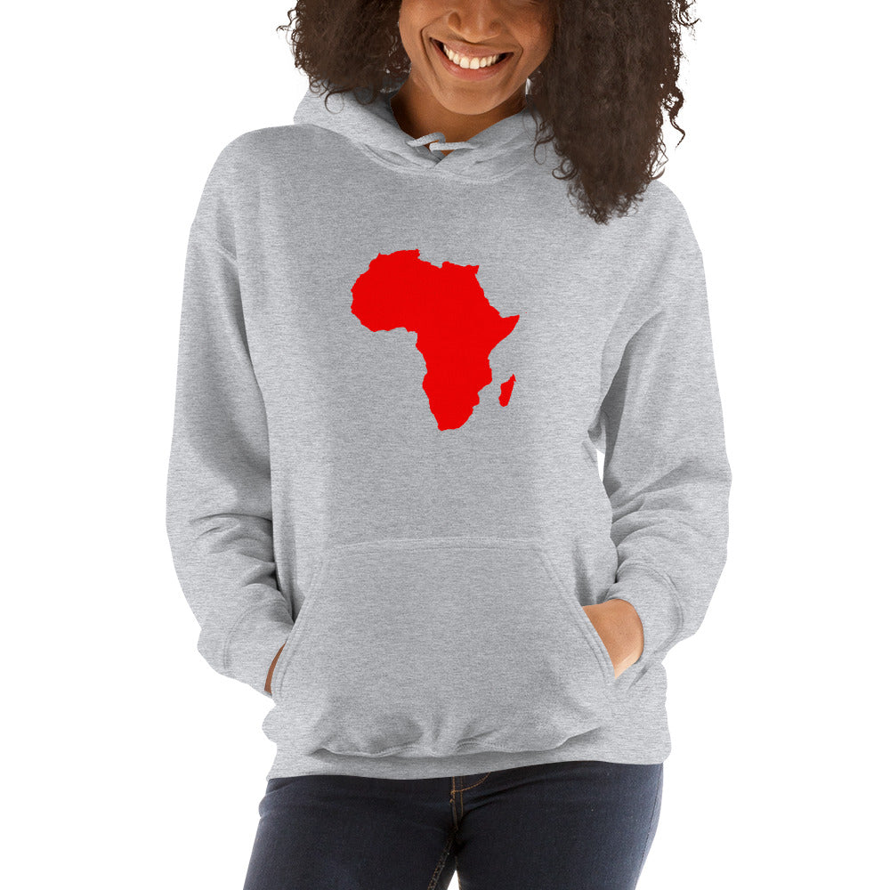 Red African MapUnisex Hoodie