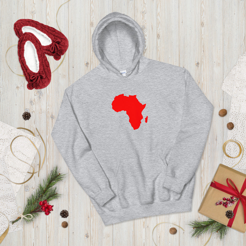 Red African MapUnisex Hoodie