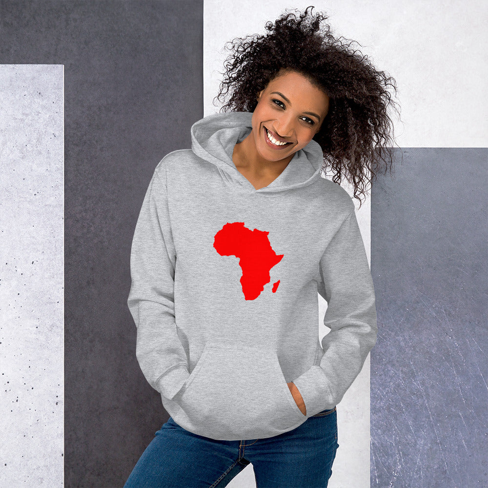 Red African MapUnisex Hoodie