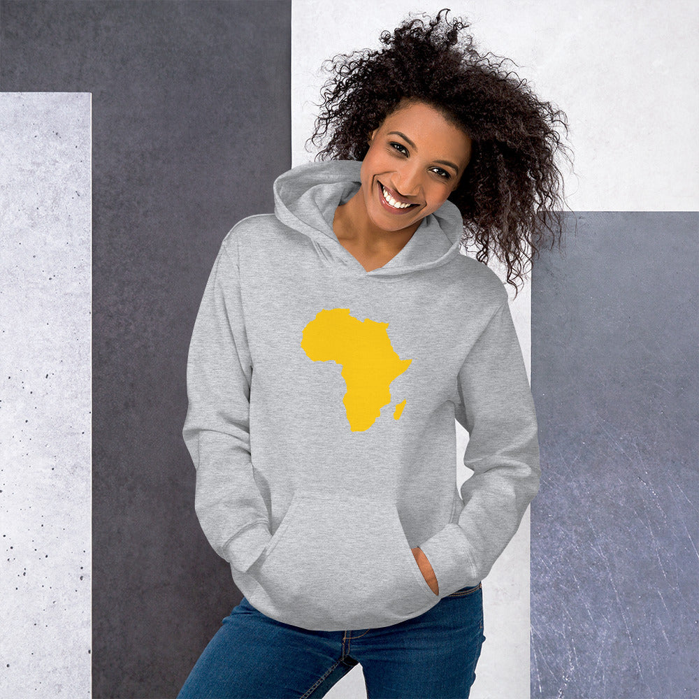 Yellow African Map Unisex Hoodie
