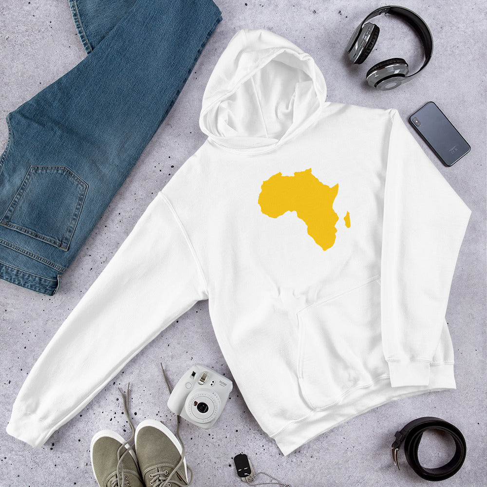 Yellow African Map Unisex Hoodie