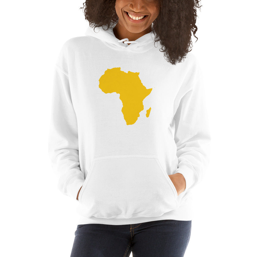 Yellow African Map Unisex Hoodie