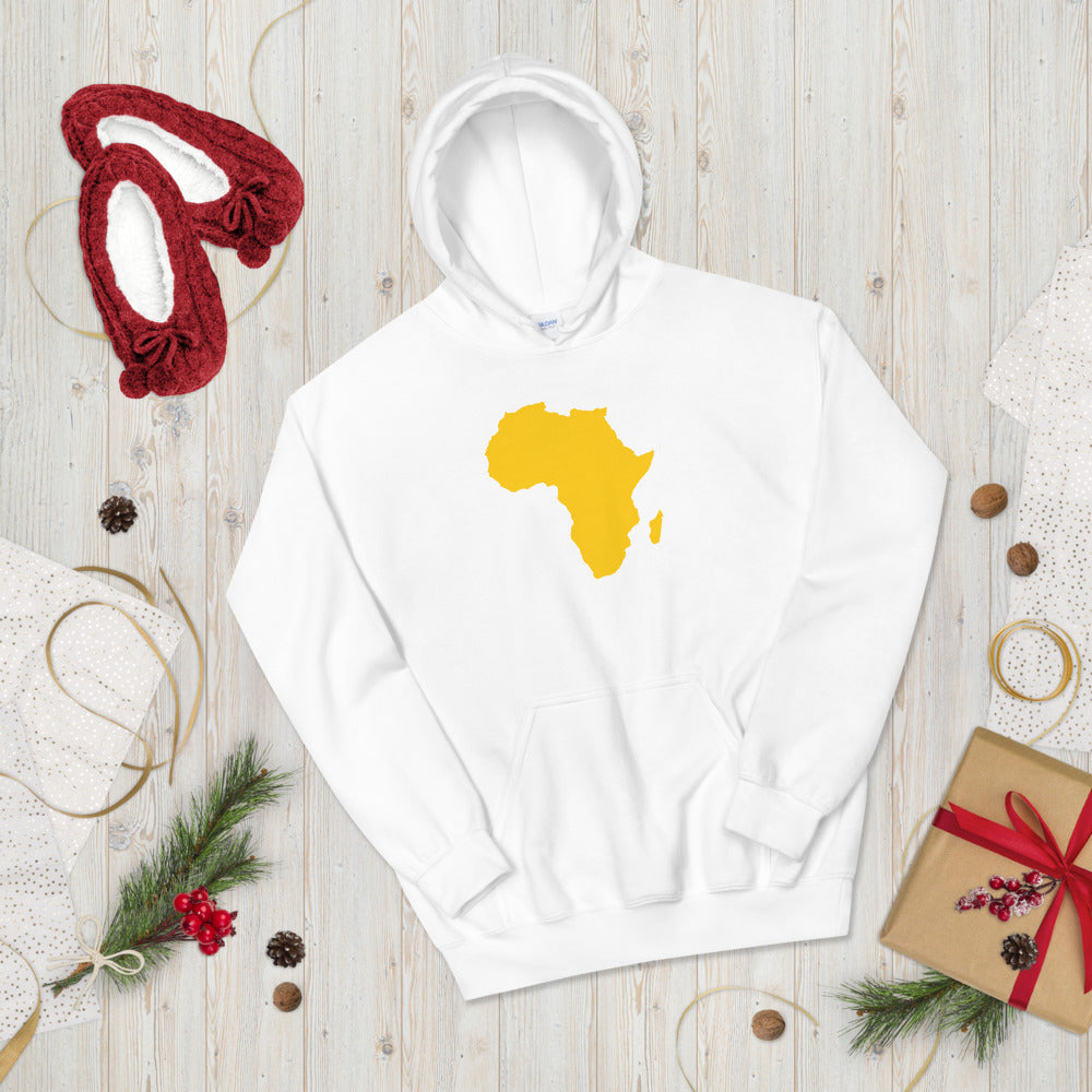 Yellow African Map Unisex Hoodie