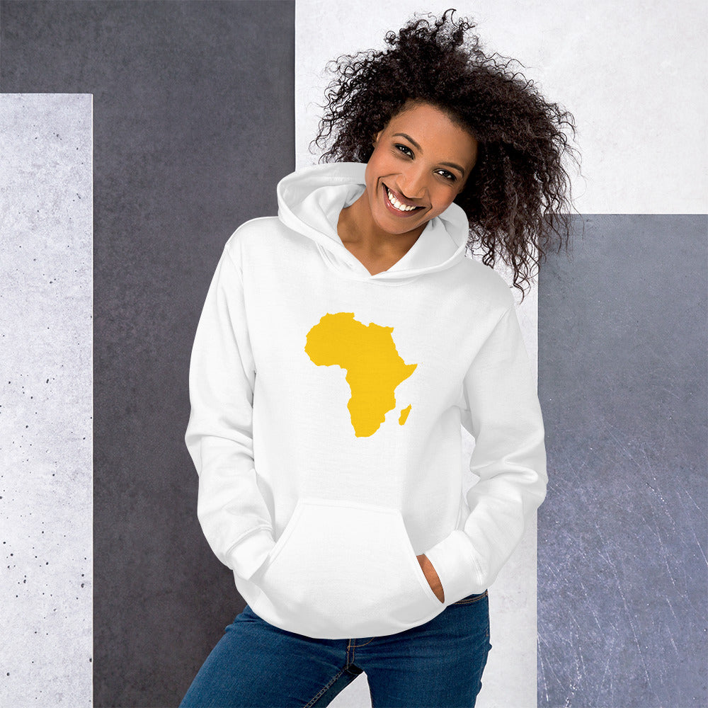 Yellow African Map Unisex Hoodie